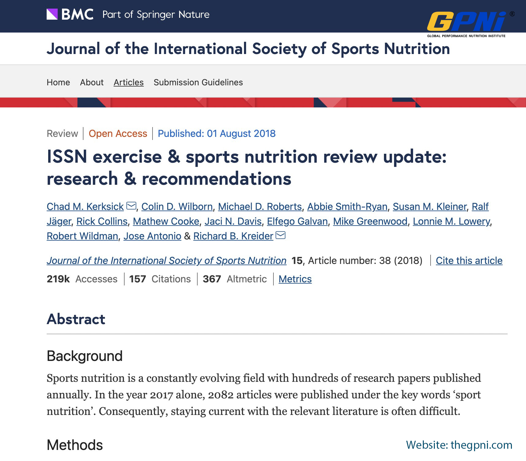Sports nutrition review